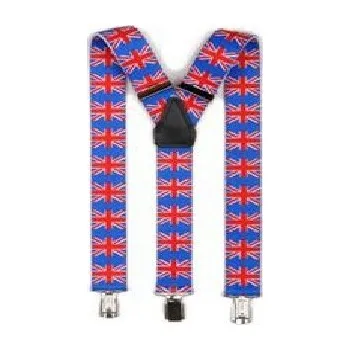 Kšandy A.B. Kšandy kalhotové šle s potiskem - vlajky Velká Británie