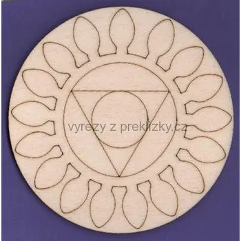 Stavební deska Výřez z překližky, D43, antistresový, MANDALA VISHUDDHA, 9,6cm, 1ks