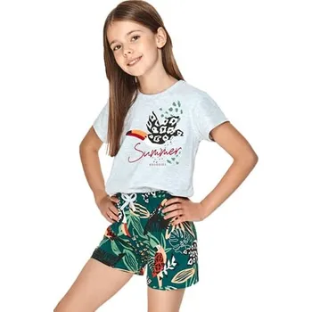 Dívčí pyžamo Sonia 2711/2712/1 TARO šedá melír 140