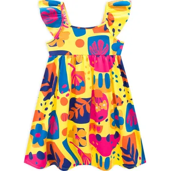 Dívčí šaty Dívčí šaty NANAI PICTURE žluté Velikost: 158