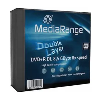 Optické médium MEDIARANGE DVD+R 8,5GB 8x Dual Layer slimcase 5ks