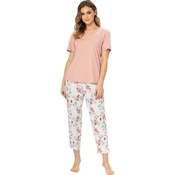 Dámské pyžamo Dámské pyžamo Megan 1310 LEVEZA losos světlá L