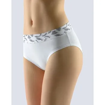 Kalhotky Dámské kalhotky klasické GINA 10233P bílá tm. šedá XL/XXL