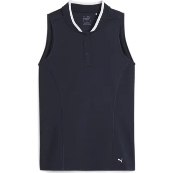 Dámské tričko Puma Range Pique Sleeveless dámské polo bez rukávů, tmavě modré dámské, M