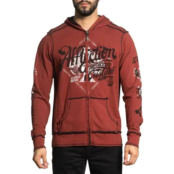 Pánská mikina mikina s kapucí pánské - CONCRETE - AFFLICTION - A26188-BLRO - 3XL