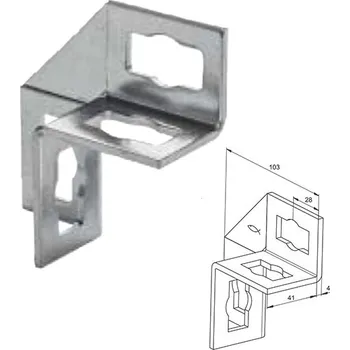 Úhloměr Úhelník montážní PUWS 2x2 90° univerzální