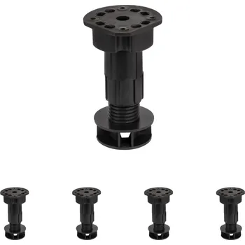 Jídelní stůl Walteco Soklová noha NR 04, 80-120mm, 200kg, plast, černá Množství: 5 ks