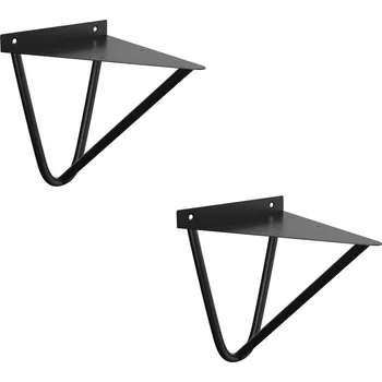 Nábytkové kování Walteco Konzole WANS, 186x200mm, nosnost 30 kg, matná černá Množství: 2 ks