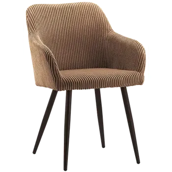 Křeslo LOLA, konferenční křeslo, kovové nohy černé, světlá hnědá