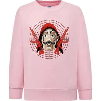 Chlapecká mikina detska_klasicka_levna_mikina_papirovy_dum Barva: Pink - růžová, Dětská bavlněná trička JHK: M