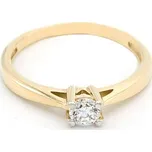 Zlatý zásnubní prsten se zirkonem 1,60g