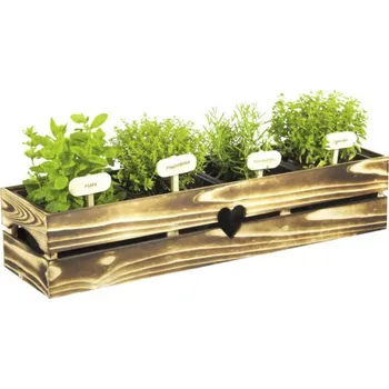 Truhlík Truhlík dřevěný BYLINKÁČ 67 x 19 x 15 cm opalovaný