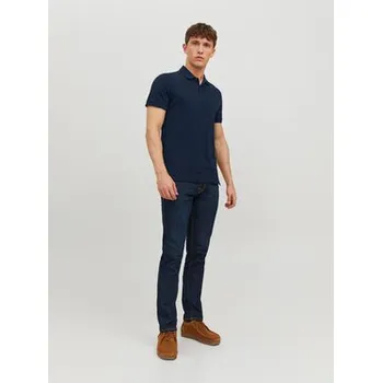 Pánská košile Jack & Jones Polokošile Basic 12136516 Tmavomodrá Slim Fit S
