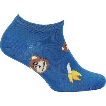 Dětské kotníkové ponožky WOLA OPIČKY modré Velikost: 21-23