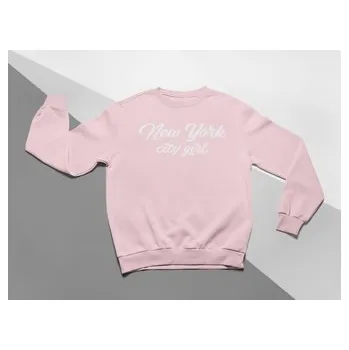 Kojenecký body KIDSBEE Moderní dětská dívčí mikina New York City Girl - růžová, vel. 134; 134 (8-9r)