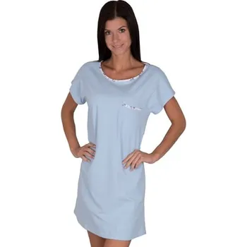 Dámská noční košile Dámská noční košile Maribell DE LAFENSE modrá světlá XL