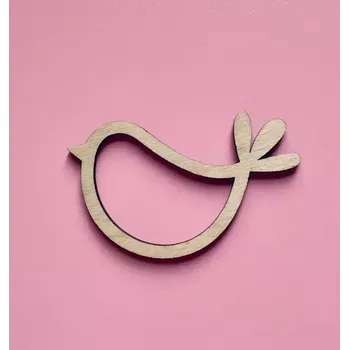 Dřevěná hračka Dřevěný výřez ptáčka 7cm