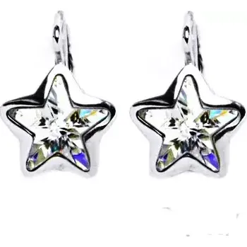Náušnice Stříbrné náušnice hvězda Swarovski krystal čirý - NK1325 (Stříbrné náušnice hvězda Swarovski 10 x 10 mm)