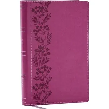 Encyklopedie NKJV Personal Size Large Print Bible with 43,000 Cross References, Pink Leathersoft, Red Letter, Comfort Print - Thomas Nelson