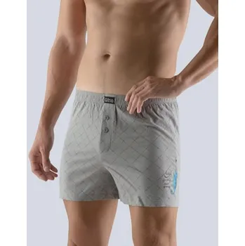 Trenýrky Pánské trenky volné GINO 75124P šedá měsíc S/M