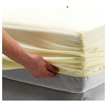 Prostěradlo Jersey prostěradlo s gumkou 120/200 cm ECONOMY - krém