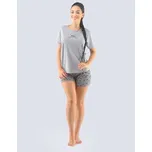 Dámské pyžamo krátké GINA 19124P šedá černá L