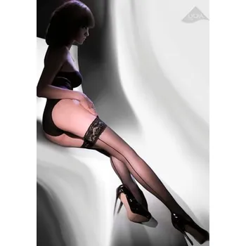 Dámské punčochy Punčochy samodržící klasik Linette 203 Gabriella černá XS/S