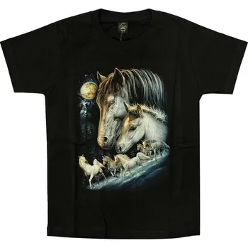 Dívčí tričko detske_svitici_tricko_potisk_glow_dark_kone velikost: 134 - šířka 37 cm, délka 53 cm