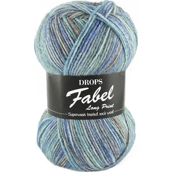 Příze Příze DROPS Fabel Long Print 604 - oceán