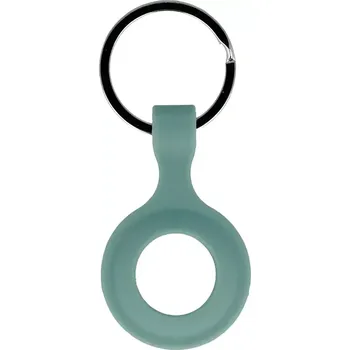 Pouzdro na mobilní telefon Silikonové pouzdro klíčenka pro Apple AirTag, tmavě zelená 5900217877530