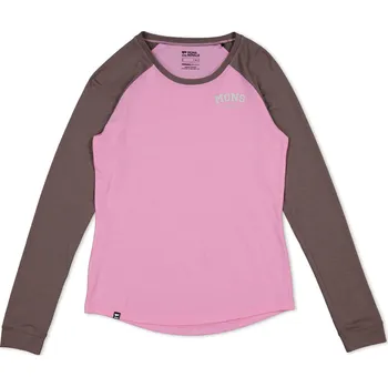 Pánské oblečení merino triko MONS ROYALE ICON RAGLAN WMNS pop pink / iron Velikost: S