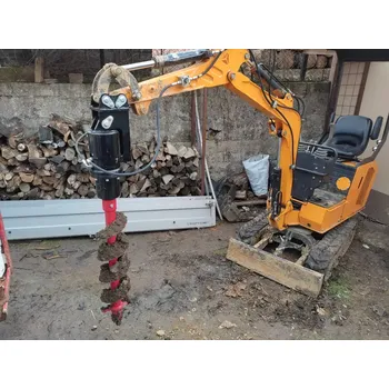 Zemní vrták Půdní vrták pro minibagr (Půjčovna.Cena za den. Kauce 3000Kč.)