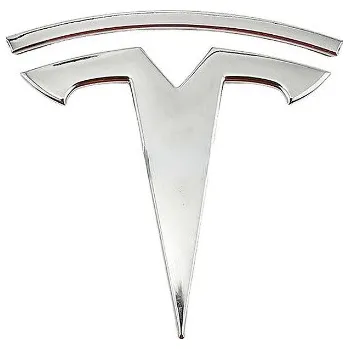 Znak automobilu TESLA znak - emblem chrom