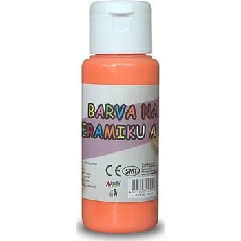 Speciální výtvarná barva Barva na sklo a keramiku 60ml- oranžová tmavá