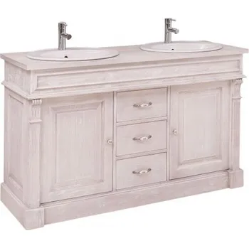 Koupelnový nábytek Koupelnová skříňka pro 2 umyvadla Ava 4001 - bílá