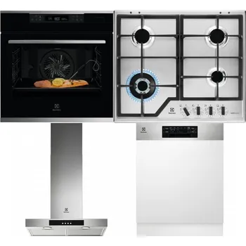Set domácích spotřebičů ELECTROLUX KOBCS31X + ELECTROLUX KGS64362XX + ELECTROLUX LFT426X + ELECTROLUX EEM48300IX - přebaleno