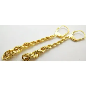 Náušnice Klenoty Budín Dámské visací řetízkové zlaté náušnice na patent 585/2,22gr H2253 (Klenoty Budín Dámské visací řetízkové zlaté náušnice na patent 585/2,22gr H2253)