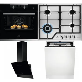 Set domácích spotřebičů ELECTROLUX KODEH70X + ELECTROLUX KGS64362XX + ELECTROLUX LFV616K + ELECTROLUX EEM69410L