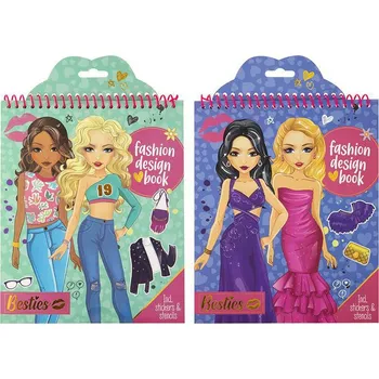 Besties - designerský blok s nálepkami a šablonami