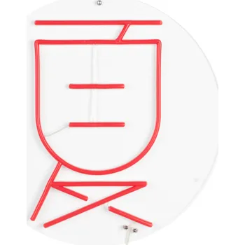 Obraz Červená nástěnná LED dekorace DUTCHBONE SUMMER 35 cm