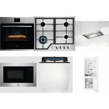 Set domácích spotřebičů ELECTROLUX KOFGH70TX + ELECTROLUX KGS64362XX + ELECTROLUX LFG716X + ELECTROLUX EMS4253TEX + ELECTROLUX EES48200L + ELECTROLUX ENT6TF18S