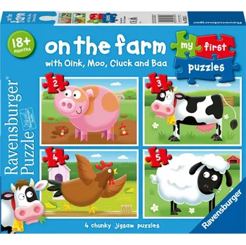 Ravensburger Moje první puzzle Na farmě 2/3/4/5 dílků