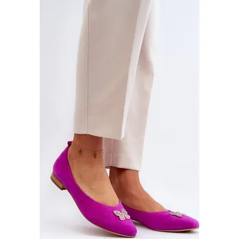 Dámské baleríny Motýlí elegánce - Dámské semišové baleríny, 36 i240_192482_2:36