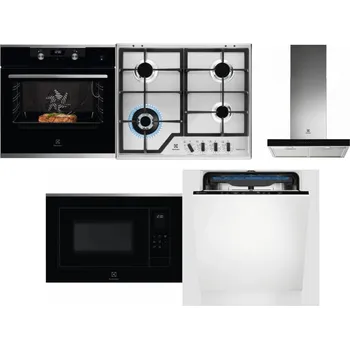 Set domácích spotřebičů ELECTROLUX KODEC75X2 + ELECTROLUX KGS64362XX + ELECTROLUX LFT766X + ELECTROLUX LMS4253TMX + ELECTROLUX EES48200L
