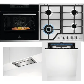 Set domácích spotřebičů ELECTROLUX KOBCS31X + ELECTROLUX KGS64362XX + ELECTROLUX LFG716X + ELECTROLUX EES48200L