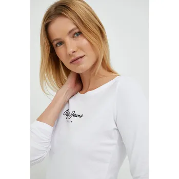 Tričko s dlouhým rukávem Pepe Jeans PL505203.800 bílá 00X, vel. XS