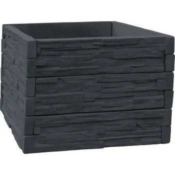 Vyvýšený záhon Betonový vyvýšený záhon 100 x 100 cm, výšky 75 cm, grafit