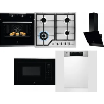 Set domácích spotřebičů ELECTROLUX KODEH70X + ELECTROLUX KGS64362XX + ELECTROLUX LFV616K + ELECTROLUX LMS4253TMX + ELECTROLUX EEM43300IX