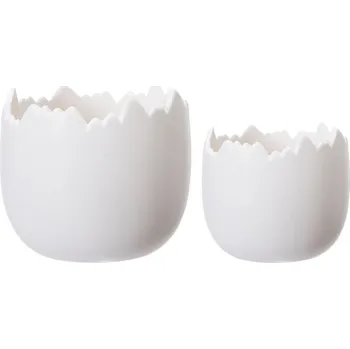 Talíř Sada 2 bílých dolomitových misek MONA