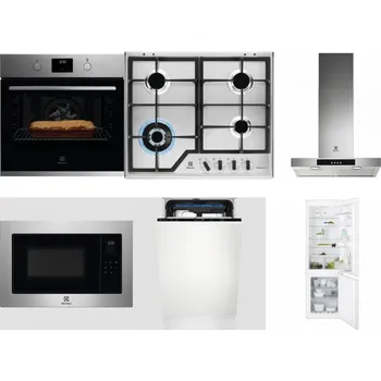 Set domácích spotřebičů ELECTROLUX KOFGH70TX + ELECTROLUX KGS64362XX + ELECTROLUX LFT426X + ELECTROLUX EMS4253TEX + ELECTROLUX EEM23100L + ELECTROLUX ENT6TF18S